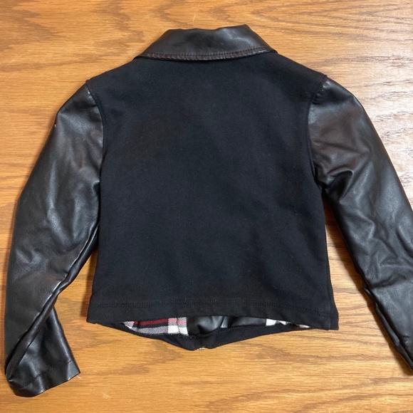 Girls Small (4T) Disney Minnie Mouse Biker Style Jacket Faux Leather EUC - Picture 11 of 14